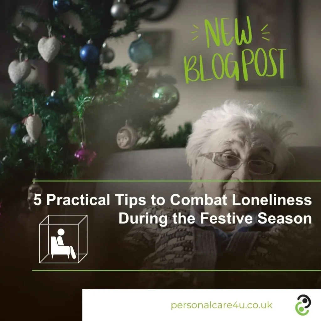 5 Practical Tips to Combat Loneliness During the Festive Season. Women sat by herself with Christmas tree